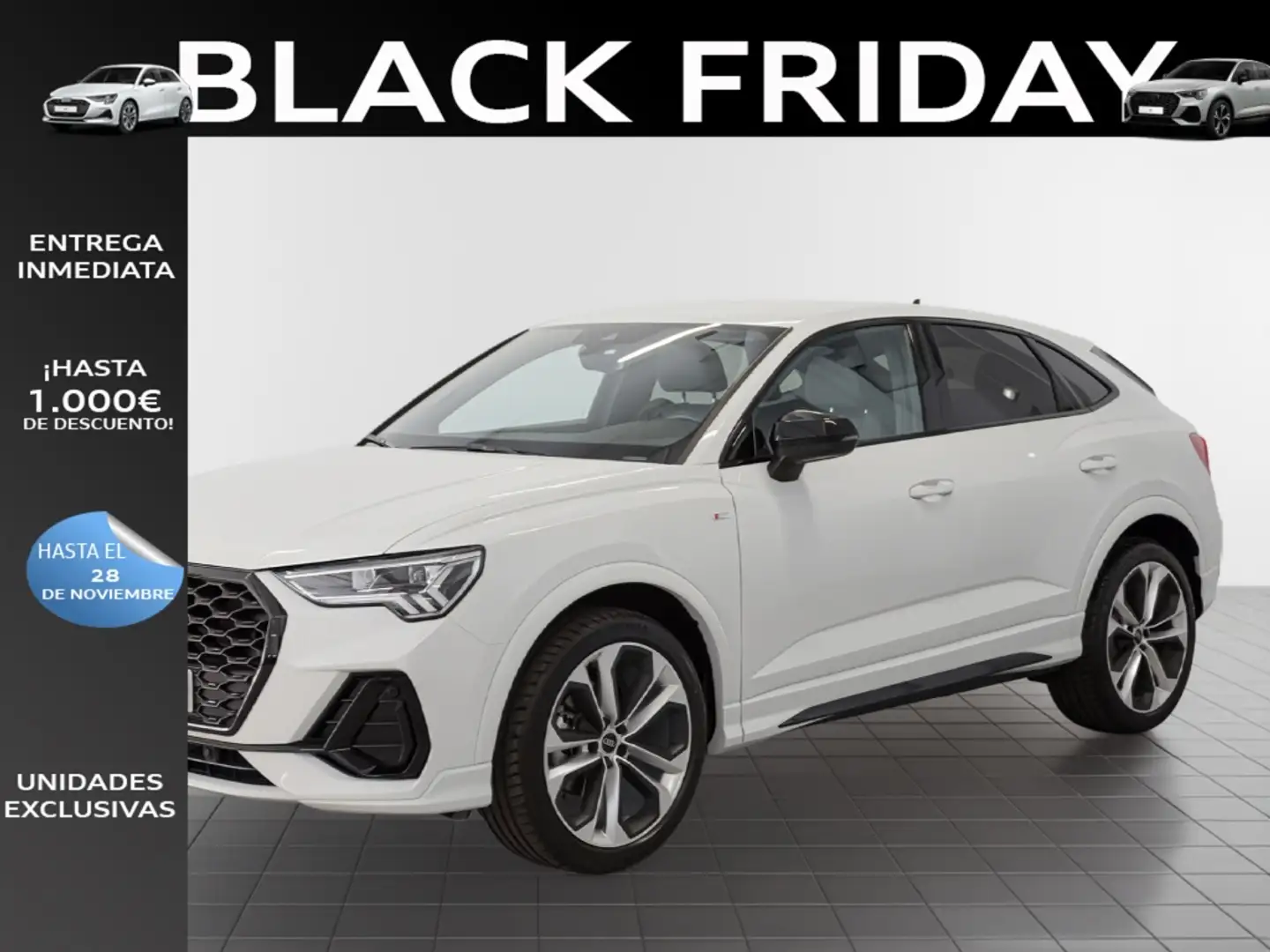 Audi Q3 Sportback 35 TDI Black line S tronic Blanc - 1