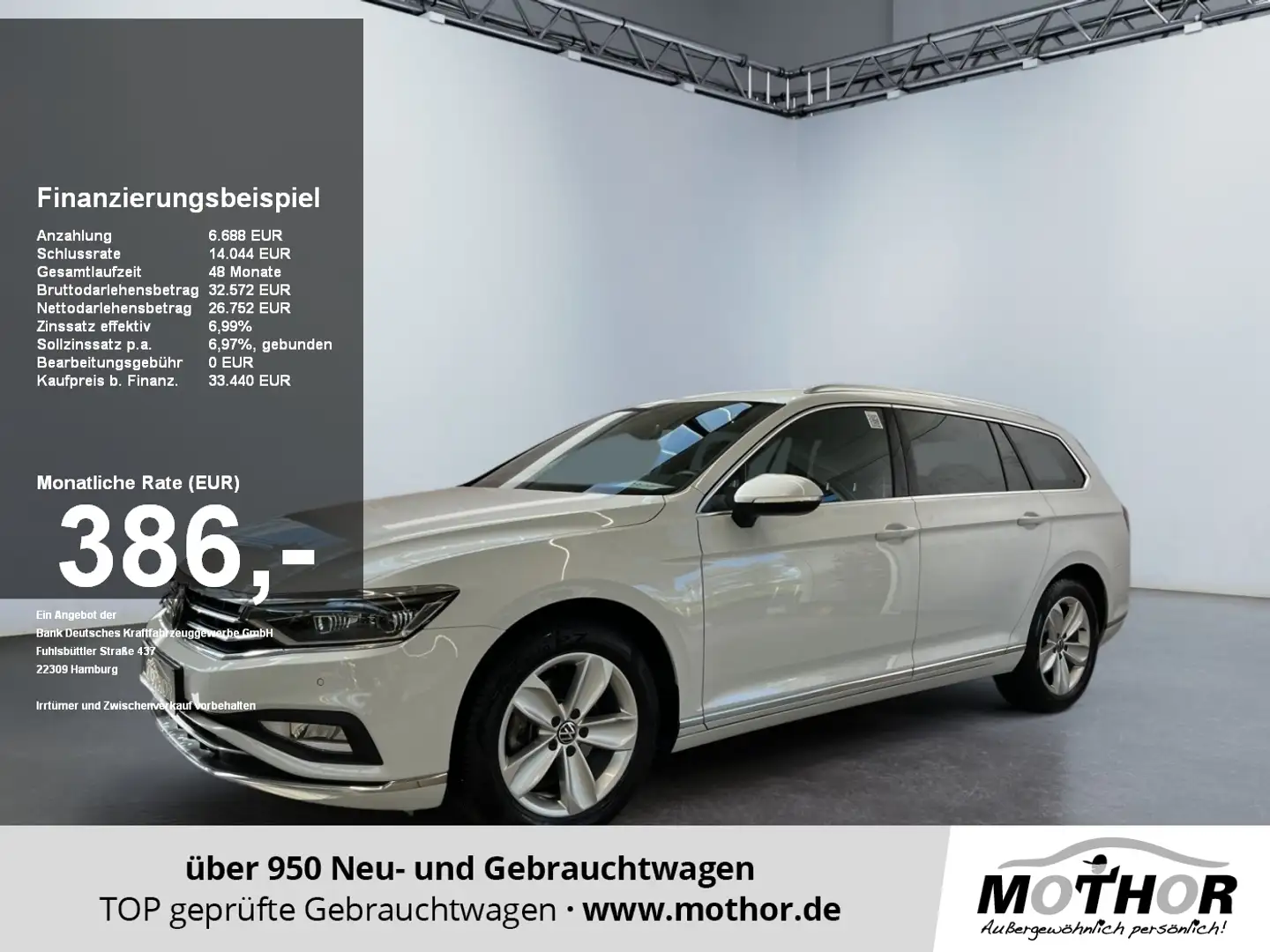 Volkswagen Passat Variant Elegance 2.0 TDI DSG Massagesitze Weiß - 1