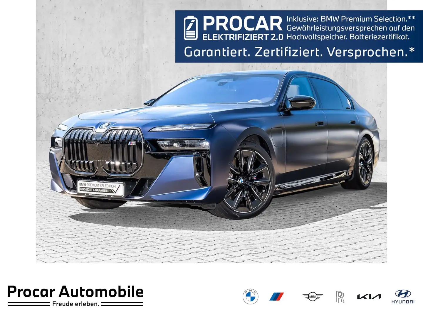 BMW 760 M760e xDrive M Sport HUD PANO ACC AHK 360°KAM Albastru - 1