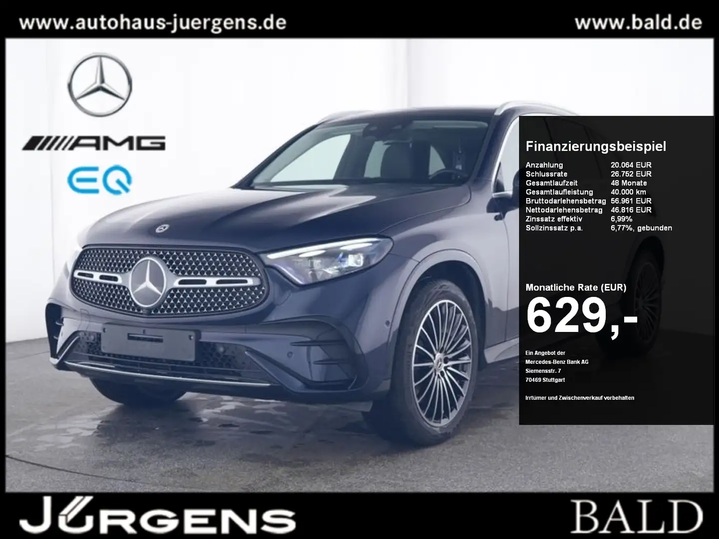 Mercedes-Benz GLC 300 e 4M AMG-Sport/Technik/Pano/AHK/Distr/20 Bleu - 1