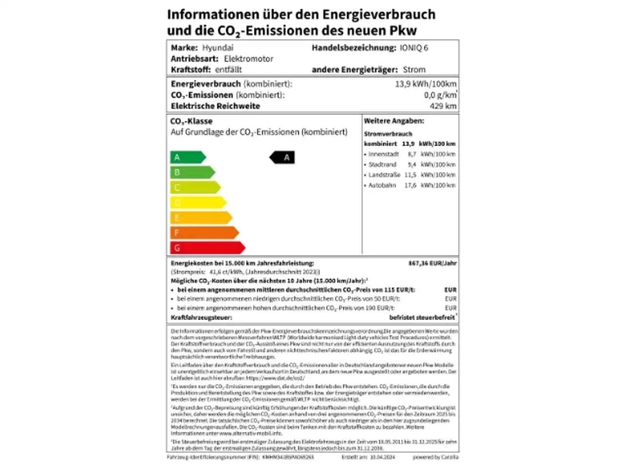 Hyundai IONIQ 6 53 kWh RWD TECHNIQ Matrix-LED HUD El. HEckklappe E 2