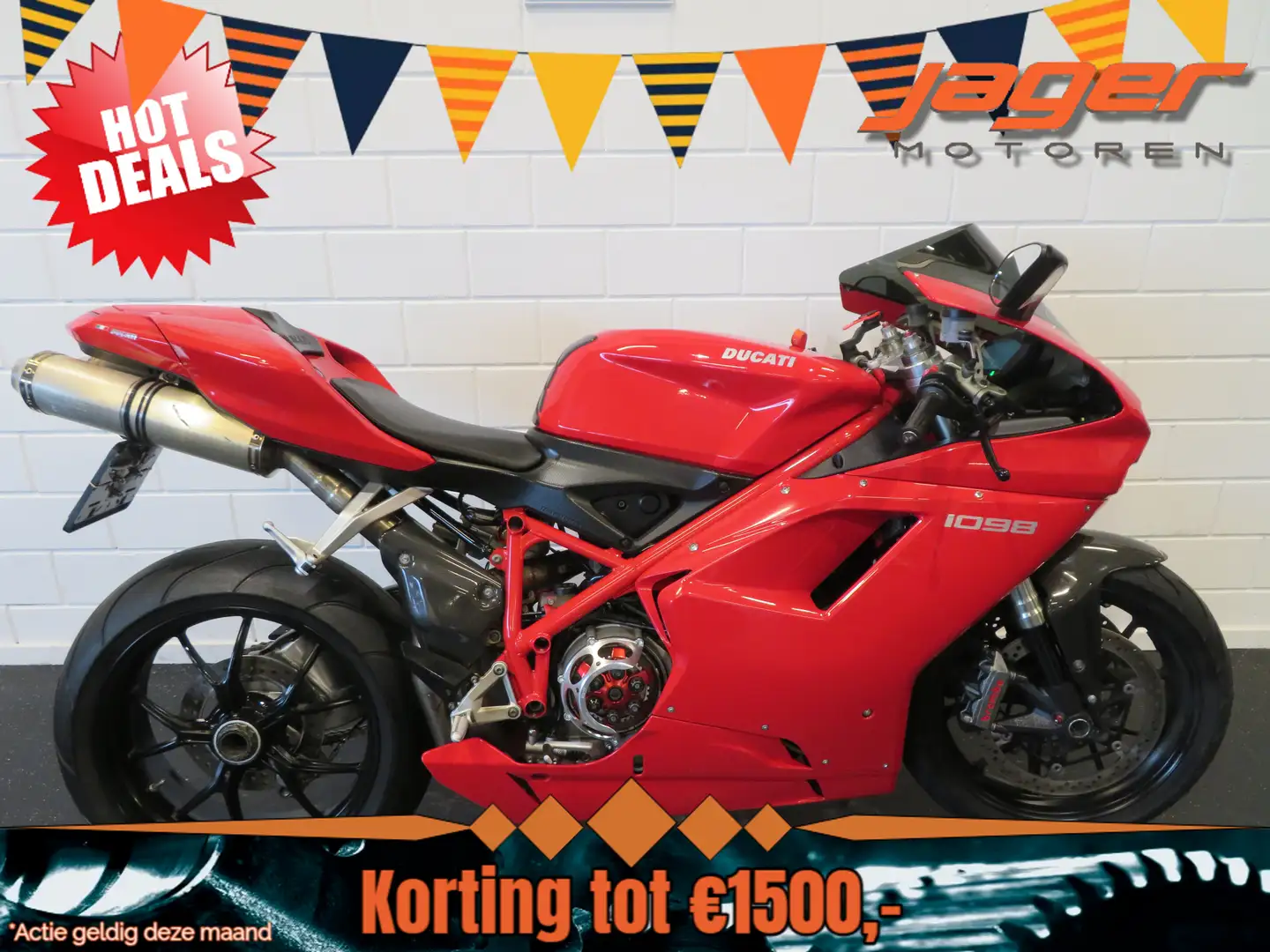 Ducati 1098 BIPOSTO SUPER GAAF!! Rojo - 1