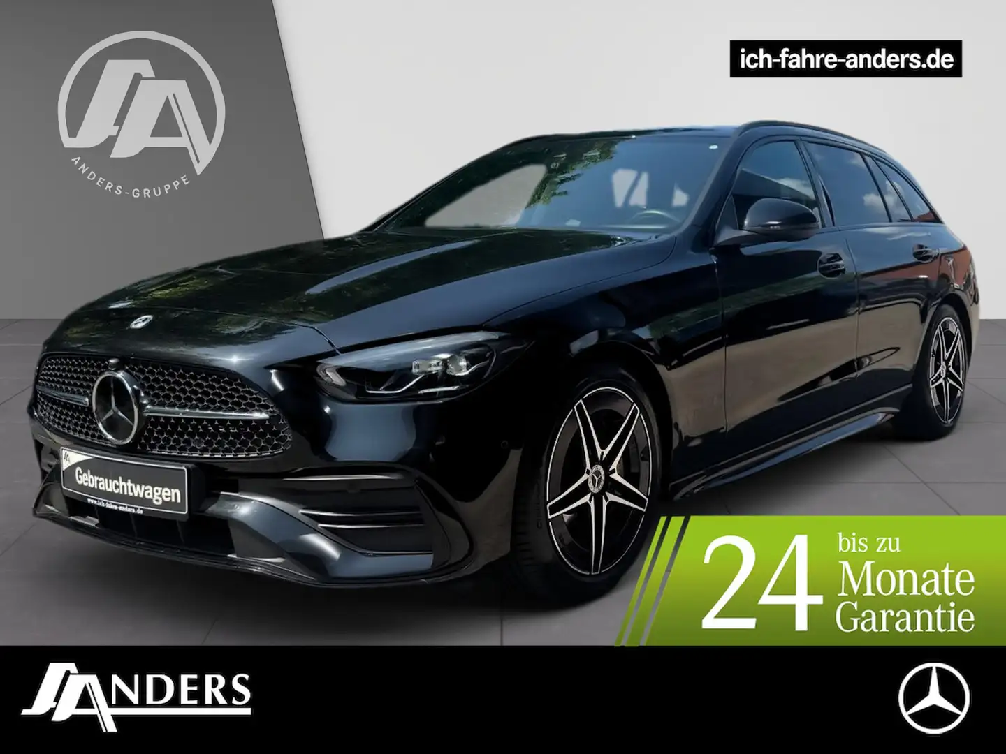 Mercedes-Benz C 220 d T +AMG+SHZ+Pano+AHK+KeyLess+PDC+Night+LM Schwarz - 1
