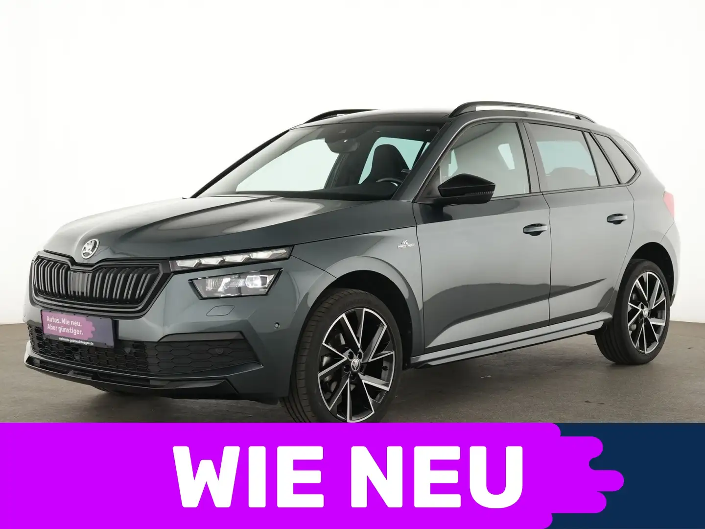 Skoda Kamiq Monte Carlo Pano|LED|Kessy|AHK|Navi|SHZ Gris - 1