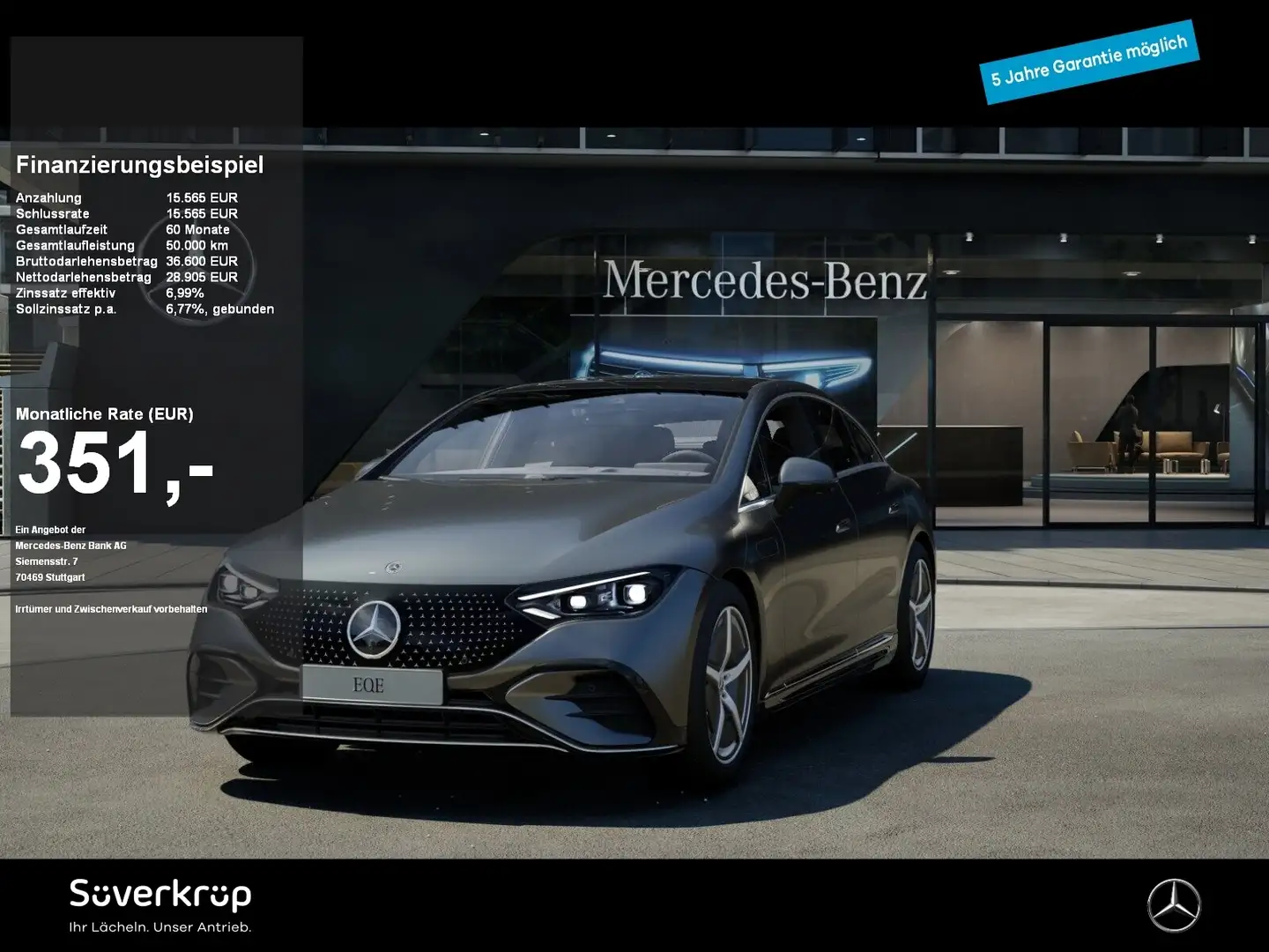 Mercedes-Benz EQE 350 AMG BURM MEMO 360 DISTR KAMERA PANO SPUR Grau - 1