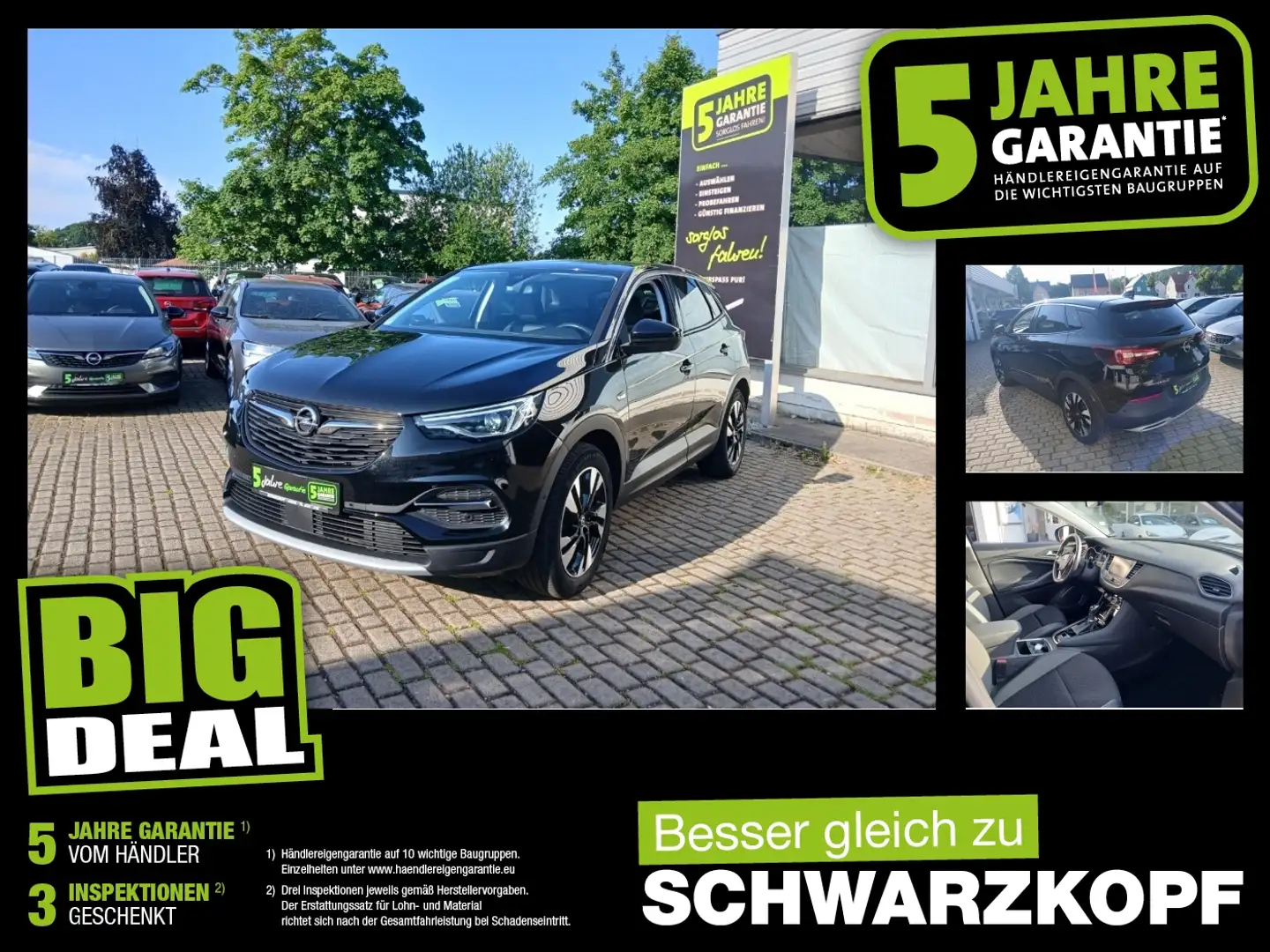 Opel Grandland 1.2 Turbo Schwarz - 1