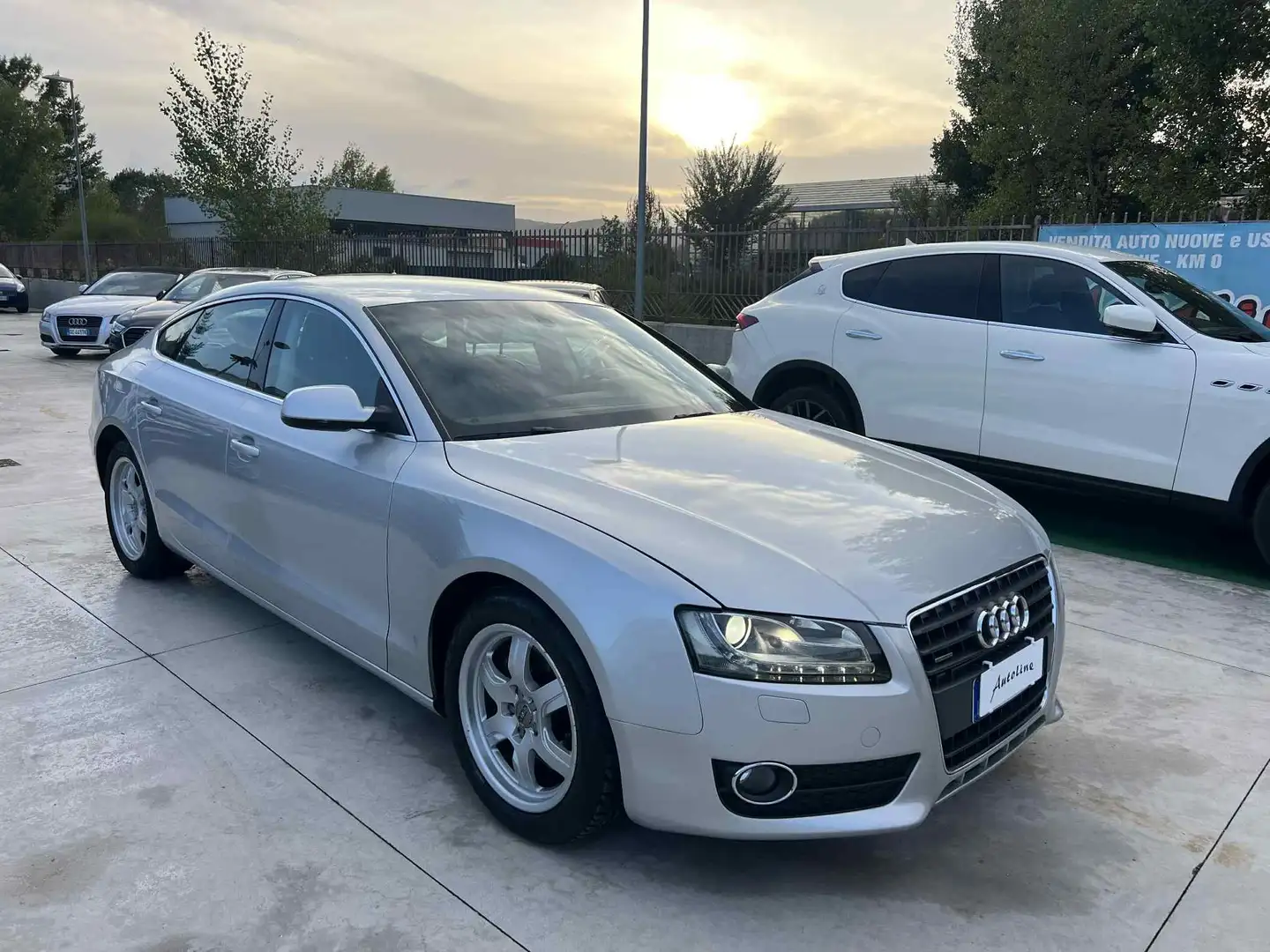 Audi A5 SPB 2.0 TDI 170CV -QUATTRO- UNICOP (INT.PELLE) Argento - 2