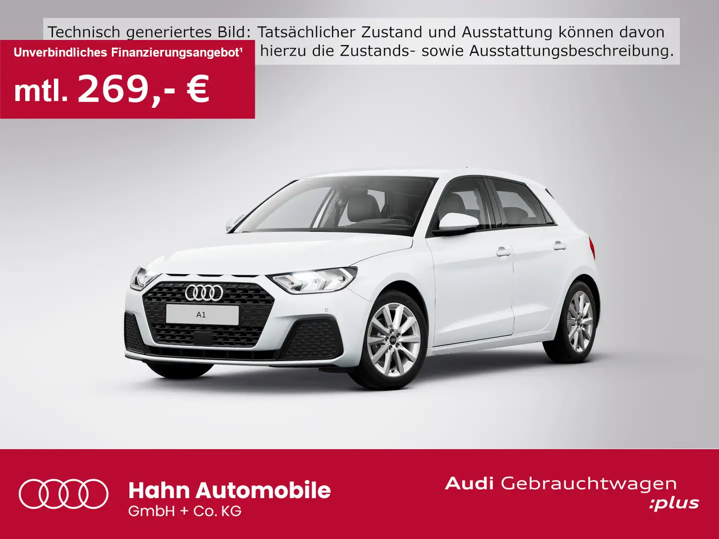 Audi A1 25 Sportback 1.0TFSI S-tronic Virtual Cockpit Weiß - 1