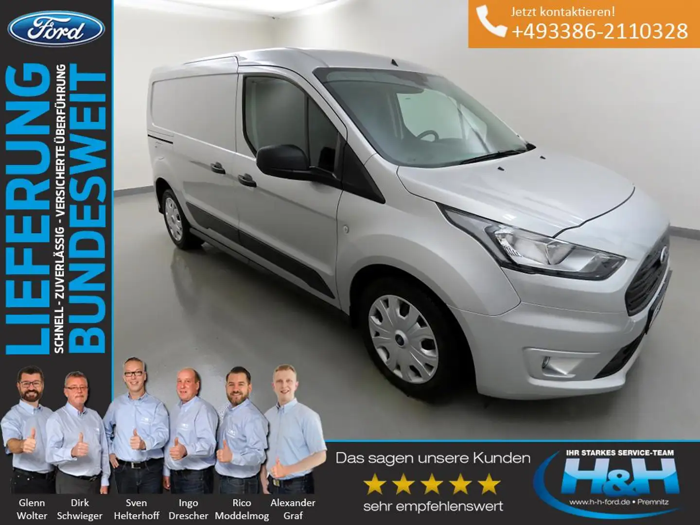 Ford Transit Connect 1.5 Trend 220 L2 2 Schiebetüren Argent - 1