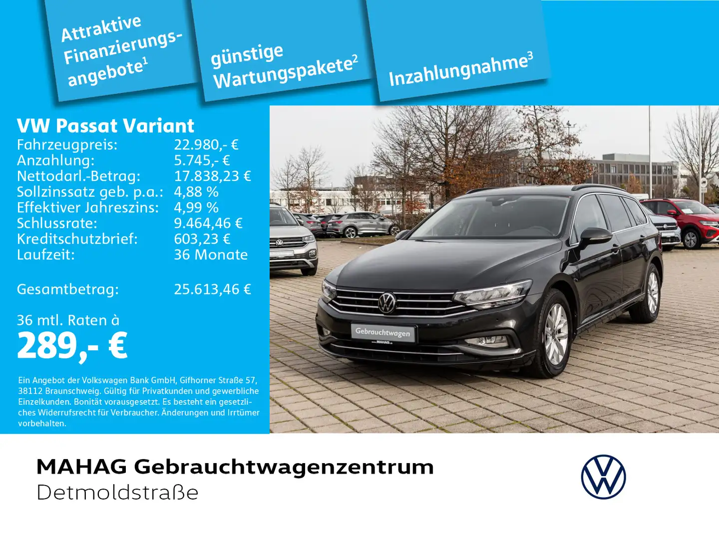 Volkswagen Passat Variant 2.0 TDI Business Navi LED Kamera Grau - 1