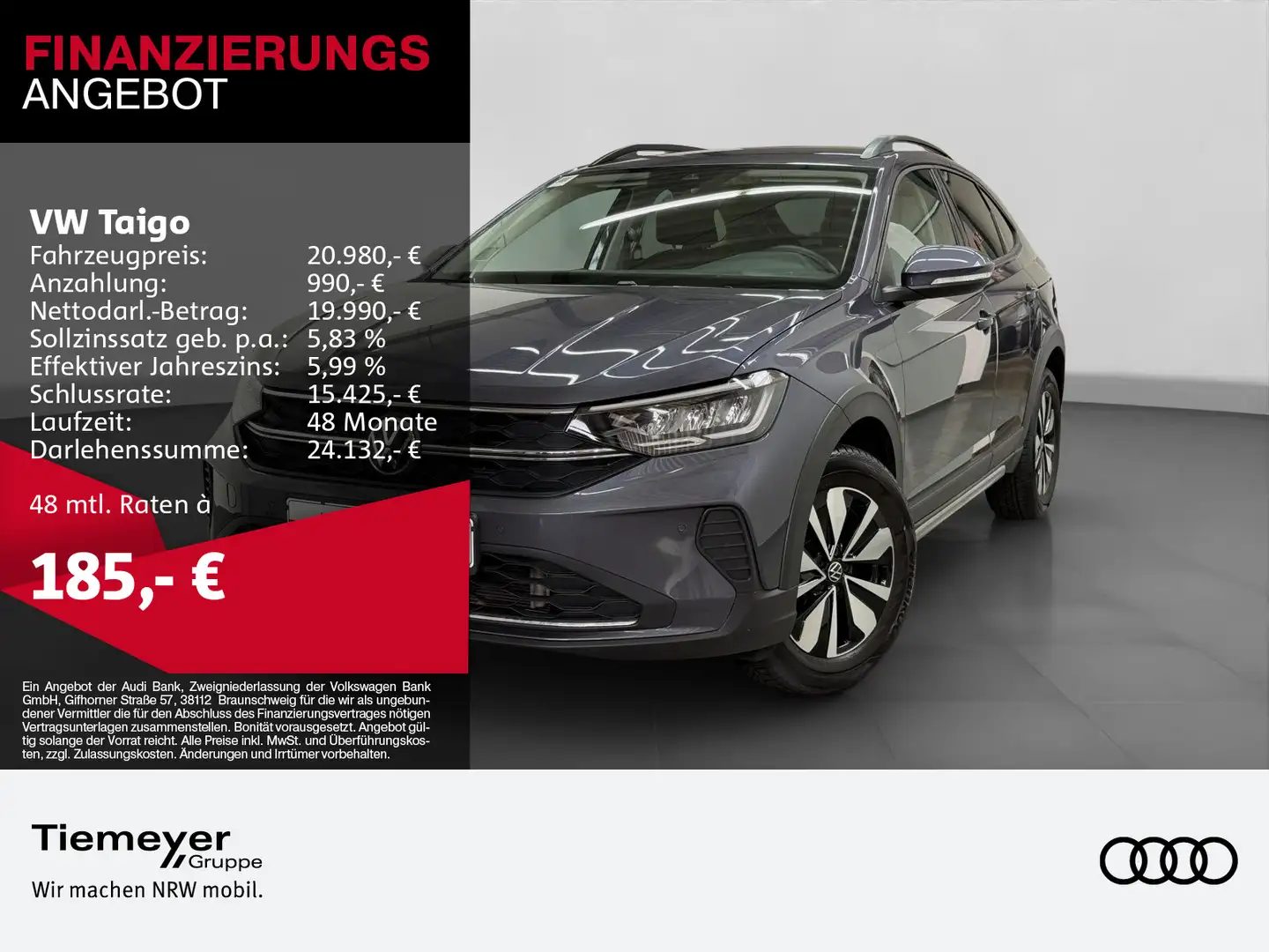 Volkswagen Taigo 1.0 TSI MOVE AHK ASSIST LM16 Gris - 1