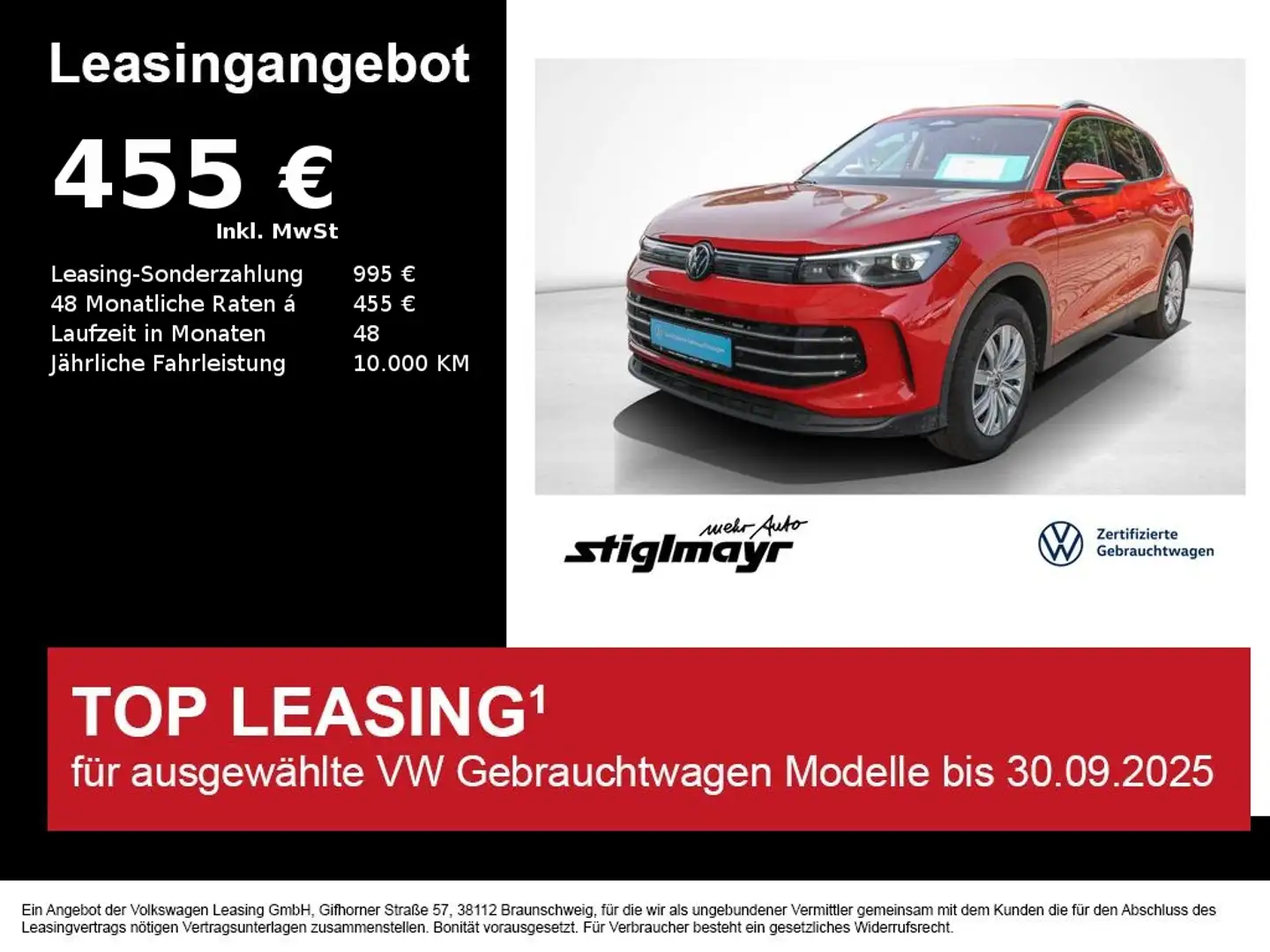 Volkswagen Tiguan Elegance 4Motion 2.0 TDI DSG KAM+LED+18´ Rot - 1