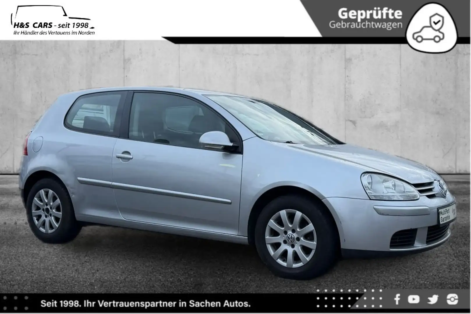 Volkswagen Golf 1.6 Comfortl 2.H TEMP NAV CARPLAY AUTOM TÜV Argent - 1
