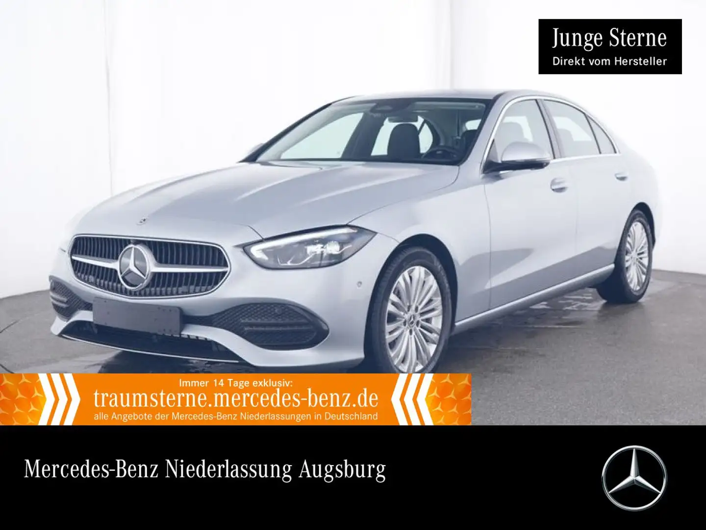 Mercedes-Benz C 180 AVANTG+360+AHK+LED+KEYLESS+9G Silber - 1