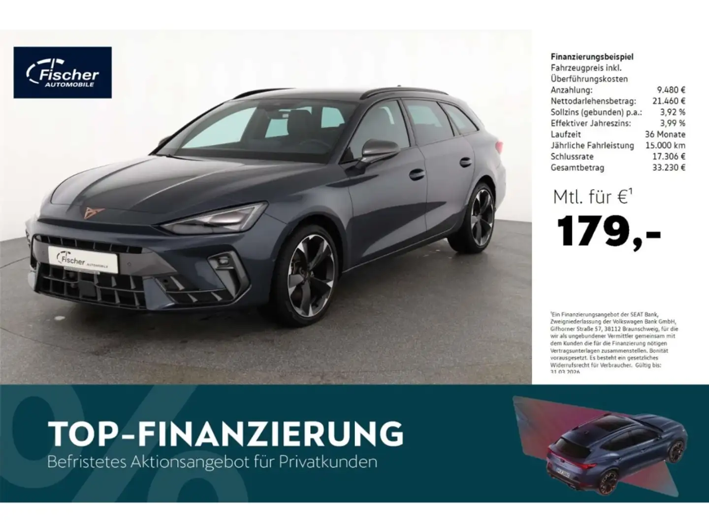 CUPRA Leon Sportstourer 2.0 TDI DSG LED/ACC/el.Klappe Grau - 1