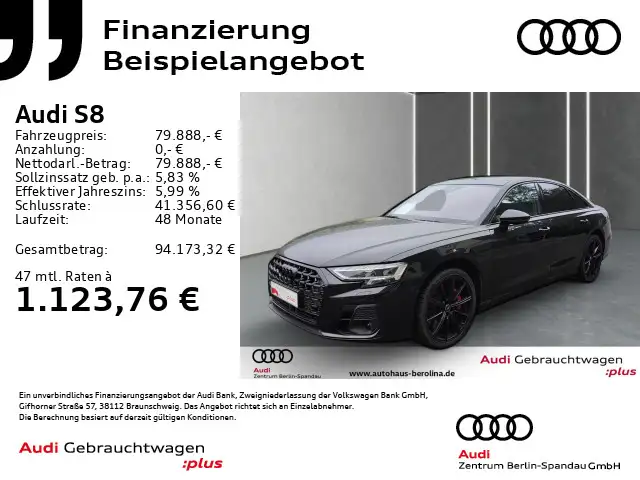 Audi S8 *PANO*StdHz*MATRIX*HuD*AHK*Assist+*B&O*