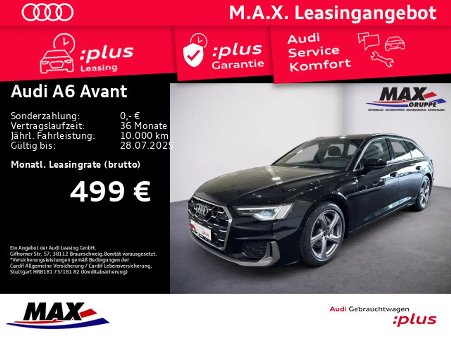 Audi A6 50 TDI QUATT S LINE MATRIX+PANO+KAMERA+ Schwarz - 1