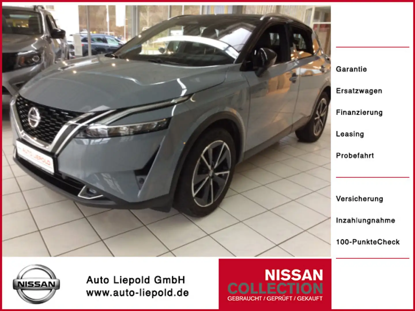 Nissan Qashqai 1.3 DIG-T Tekna AHK LED Gris - 1