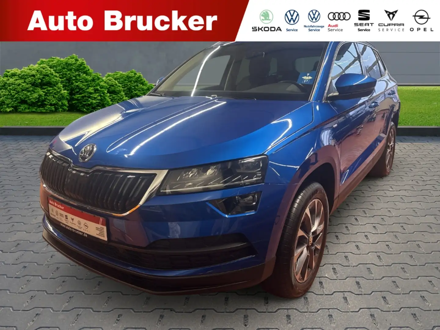 Skoda Karoq Drive 125+Anhängerkupplung+Alufelgen+Lenkradheizun Blau - 1