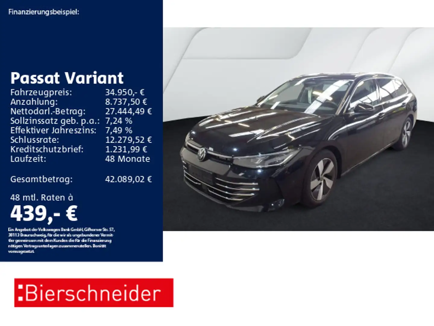 Volkswagen Passat Variant 2.0 TDI DSG Elegance AHK MATRIX N Noir - 1