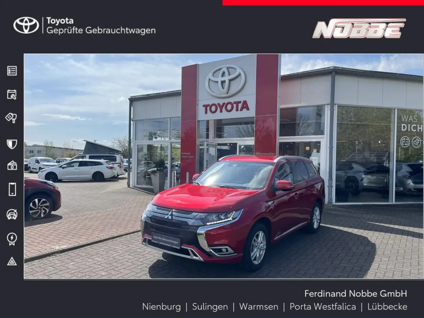 Mitsubishi Outlander 2.4 4WD Plug-In Hybrid Diamant Rot - 1