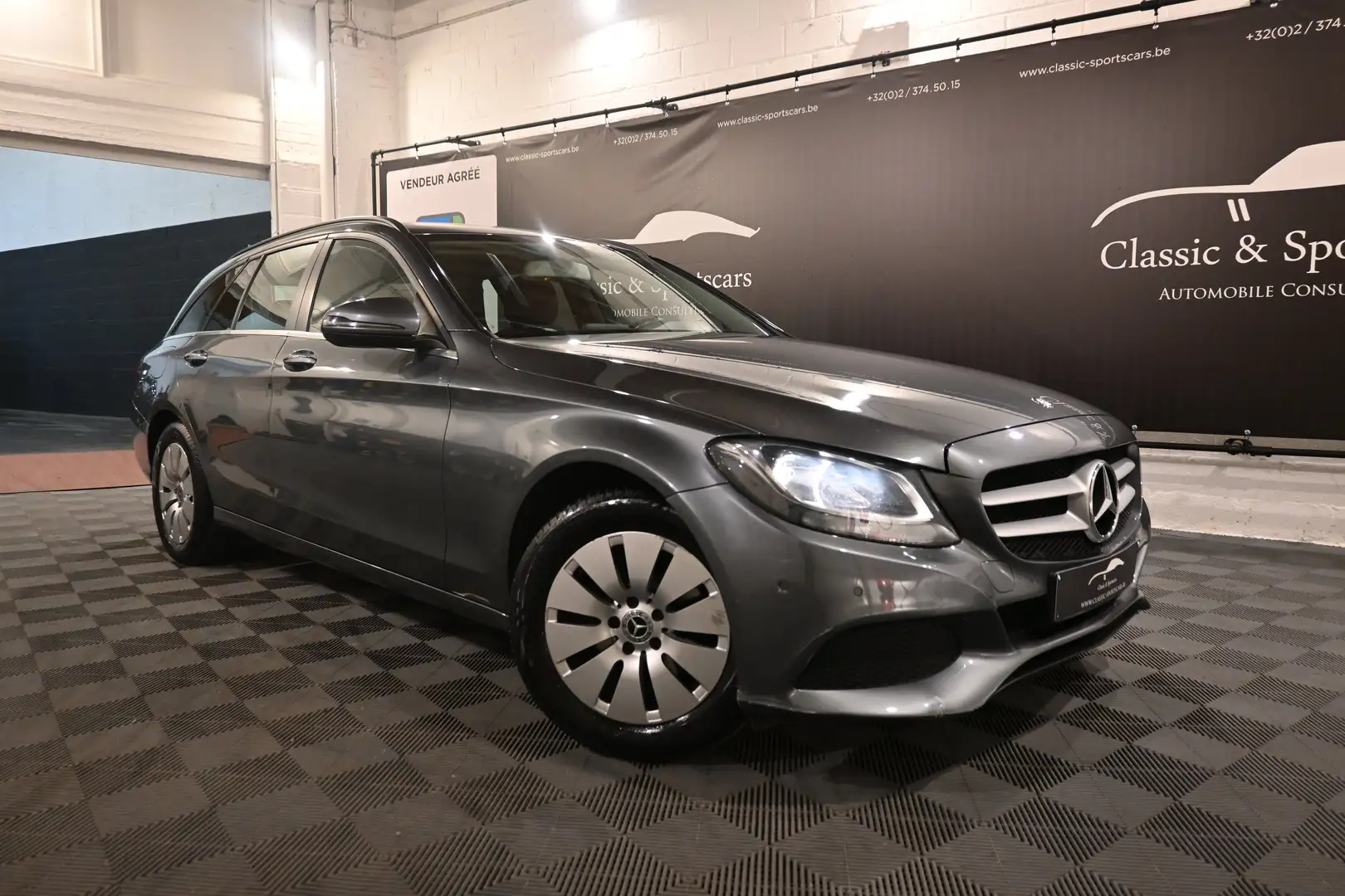 Mercedes-Benz C 200 C 200d BREAK / GPS NAVI / BLUETOOTH / CRUISE / PDC Gris - 2