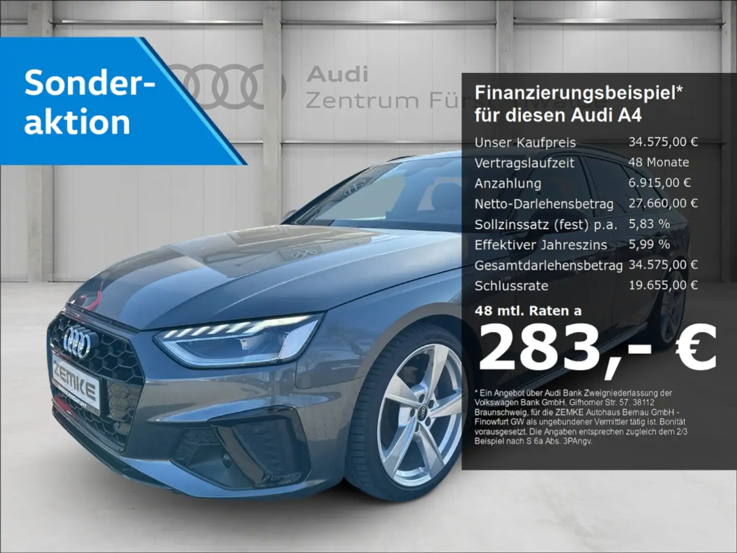 Audi A4 Avant 35 TFSI S line S tronic Navi Leder digitales Grigio - 1