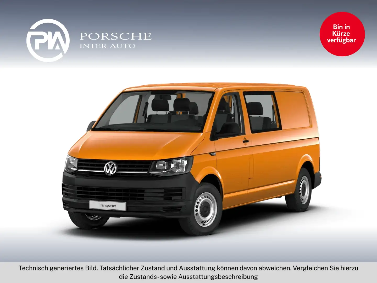 Volkswagen T6 Transporter VW Doka-T6 Kastenwagen LR TDI Orange - 1