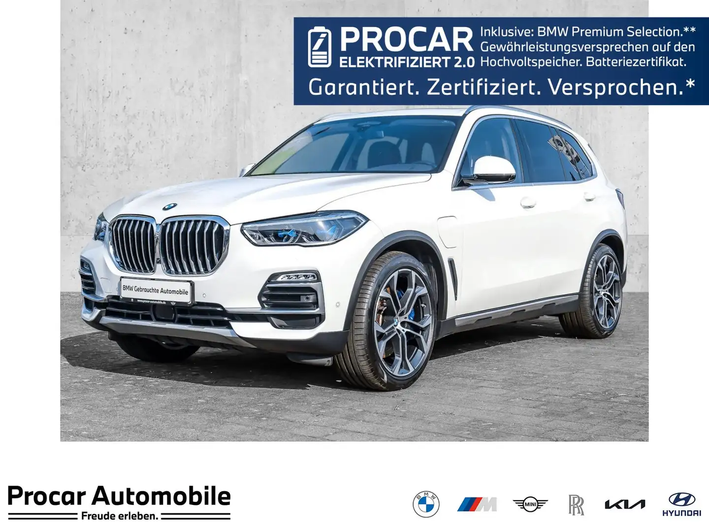 BMW X5 xDrive45e  xLine HUD PANO ACC RFK NAVI LED Weiß - 1