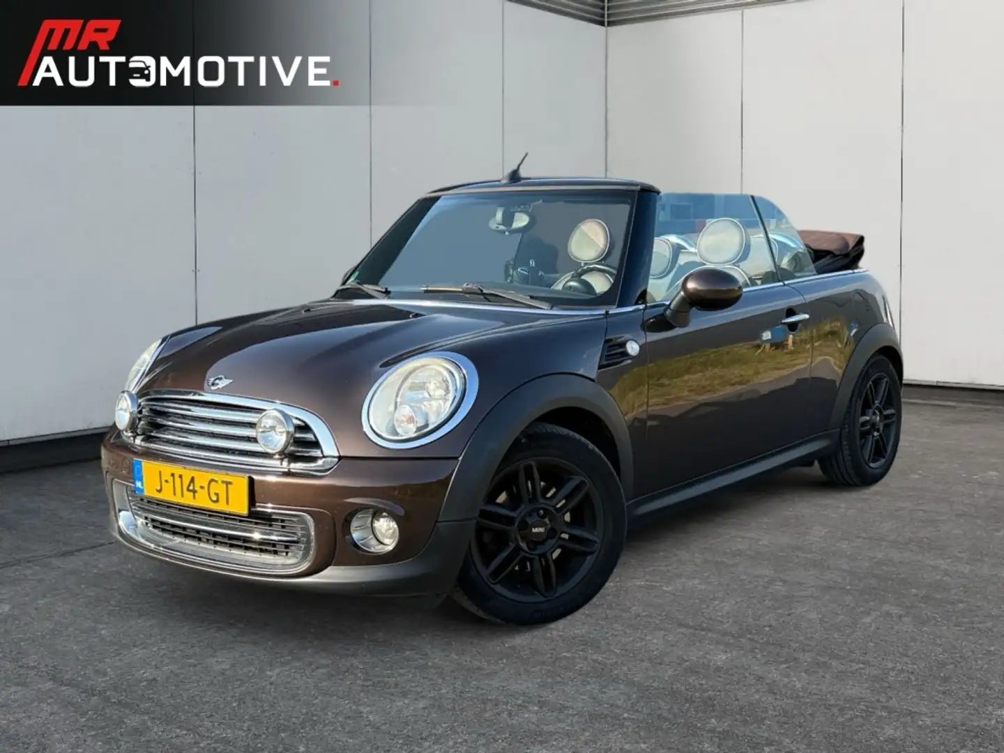 MINI Cooper 1.6 Cooper Cabriolet - Leder, Stoelverwarming, App Bruin - 1