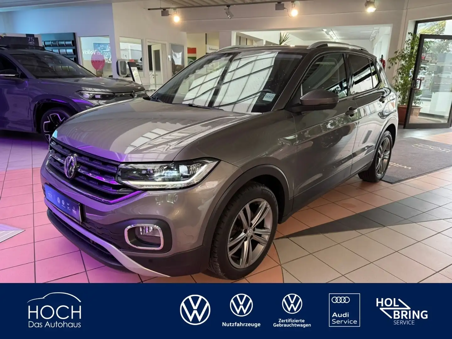 Volkswagen T-Cross 1.0 TSI Style. LED+Klima+ACC+BlindSpot Grau - 1