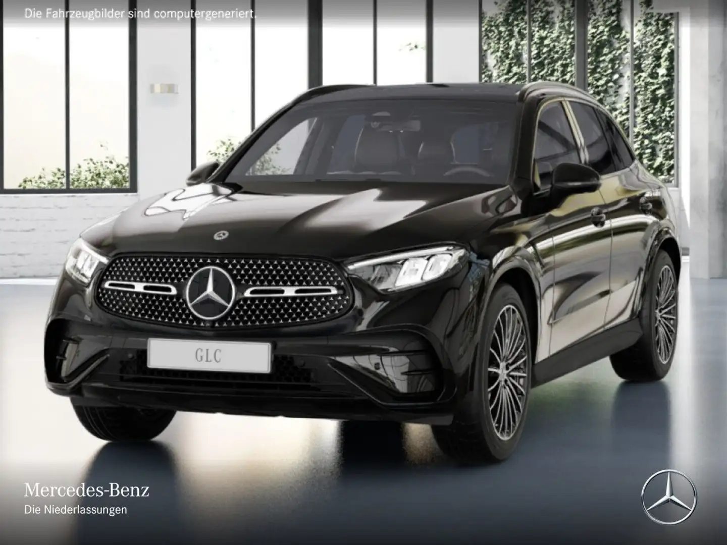 Mercedes-Benz GLC 200 4M AMG+NIGHT+PANO+360+AHK+LED+TOTW+KEYLESS Schwarz - 2