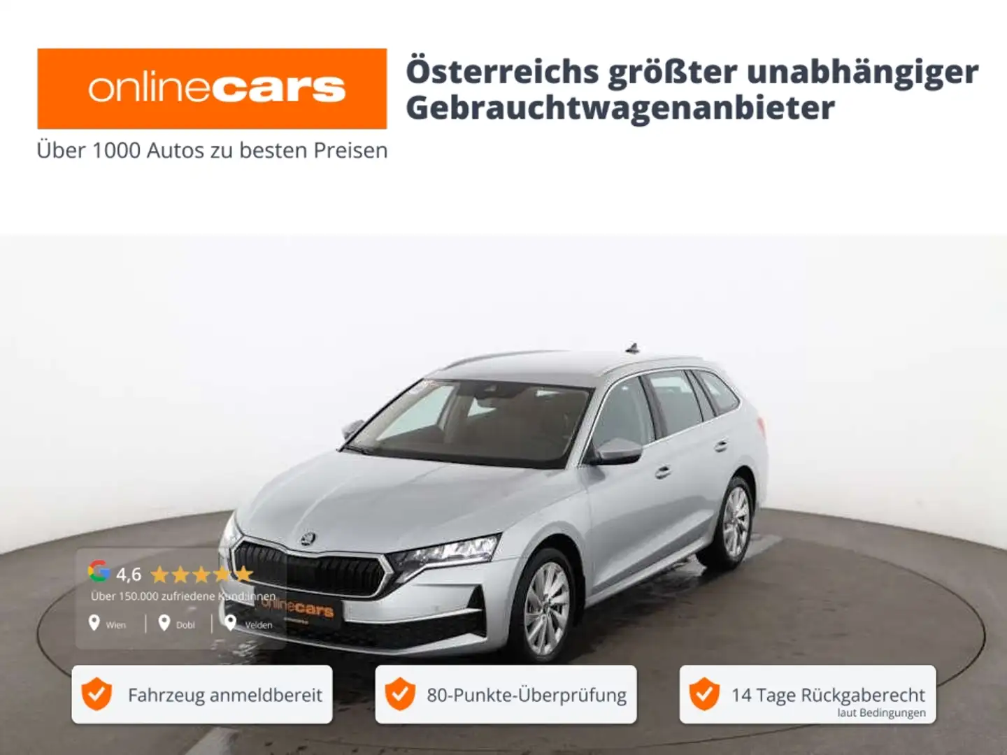 Skoda Octavia Combi 1.5 TSI Selection Aut LED RADAR Silber - 1