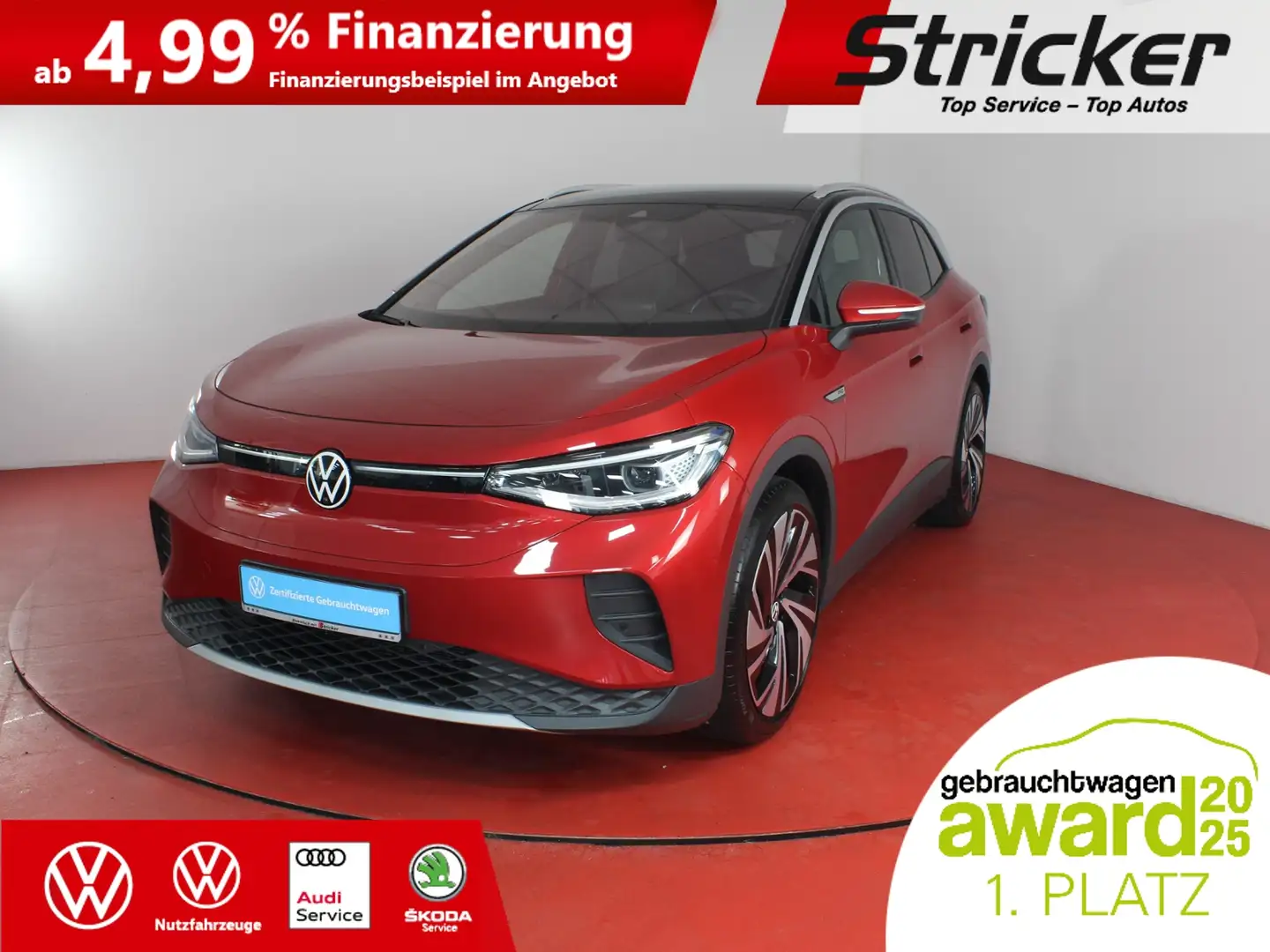 Volkswagen ID.4 Pro Performance 150/77 296,-ohne Anzahlung Pano I Rot - 2
