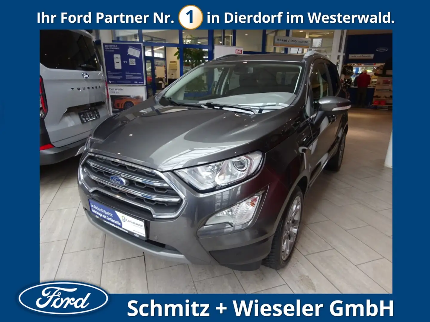 Ford EcoSport Titanium 1.0 EU6d-T, Navi, Teilleder, Gris - 1