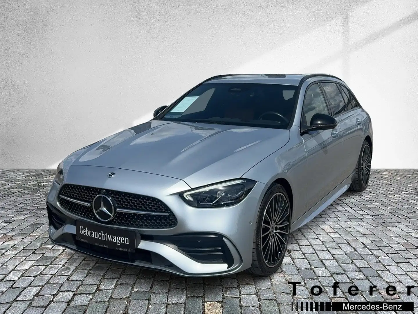 Mercedes-Benz C 220 d 4MATIC T-Modell PTS Shz LED Distr MBUX Silber - 1