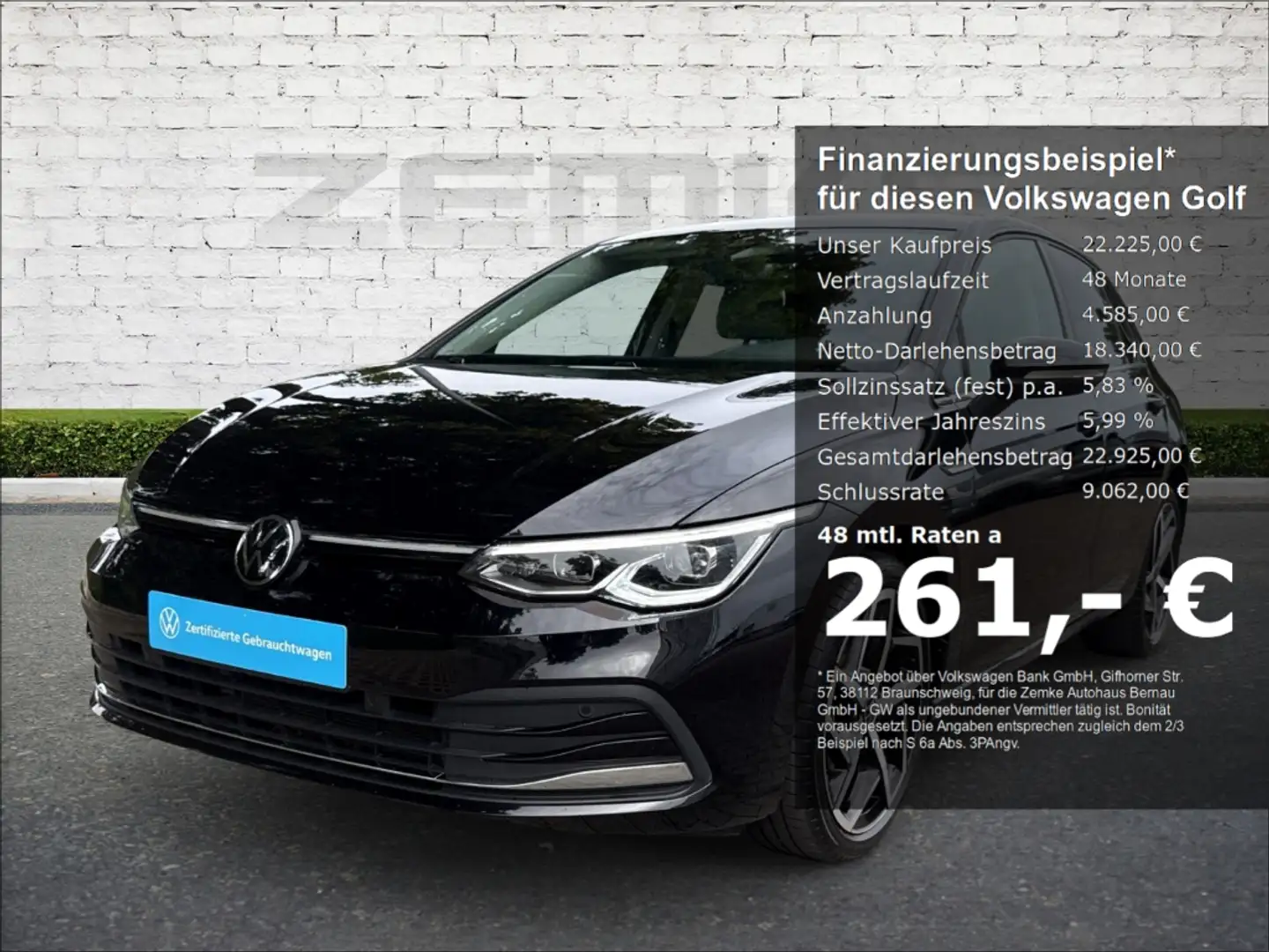 Volkswagen Golf VIII 1.5 TSI DSG Style Digitales Cockpit Memory Si Schwarz - 1