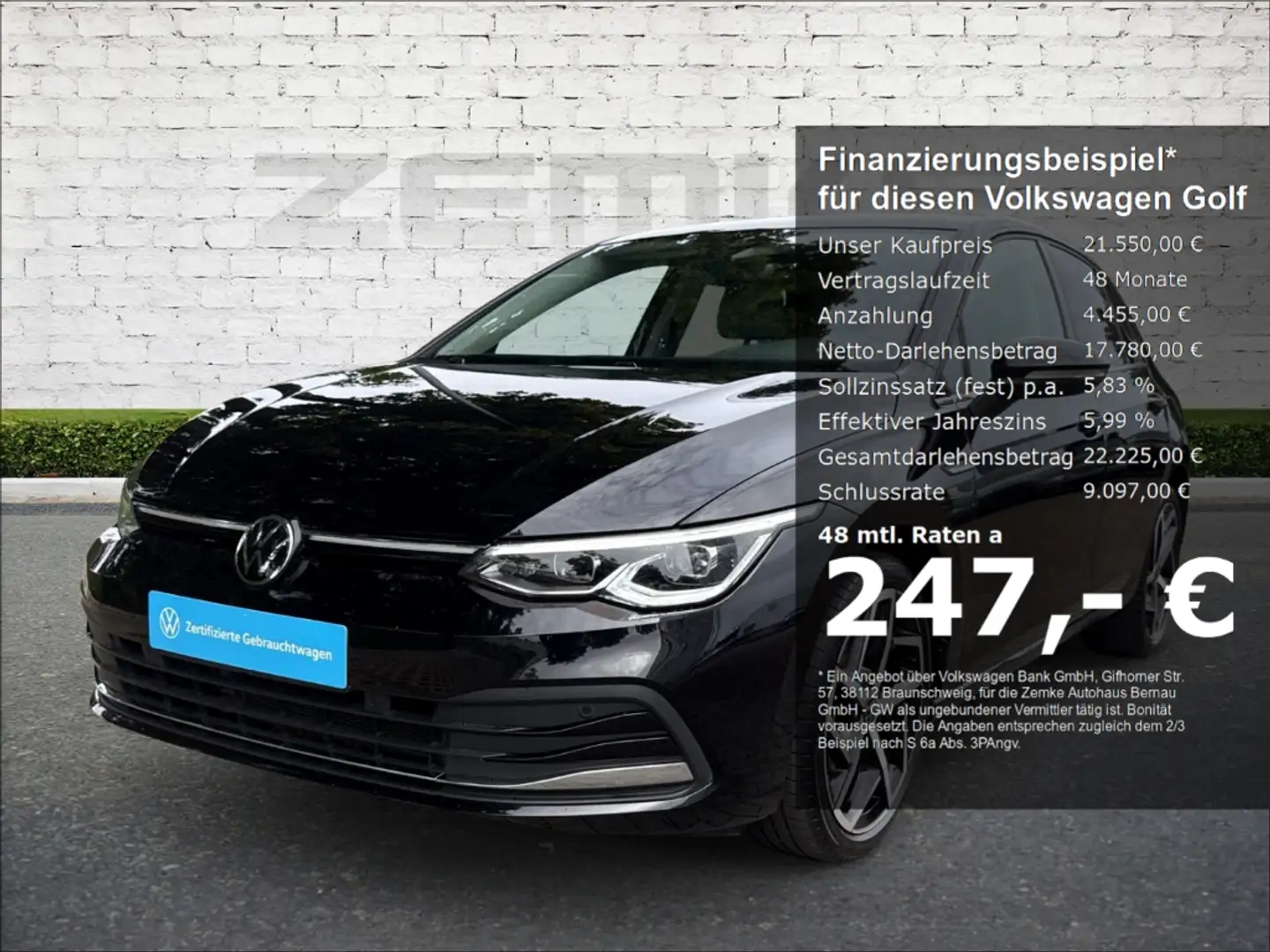 Volkswagen Golf VIII 1.5 TSI Style Digitales Cockpit Memory Sitze Schwarz - 1