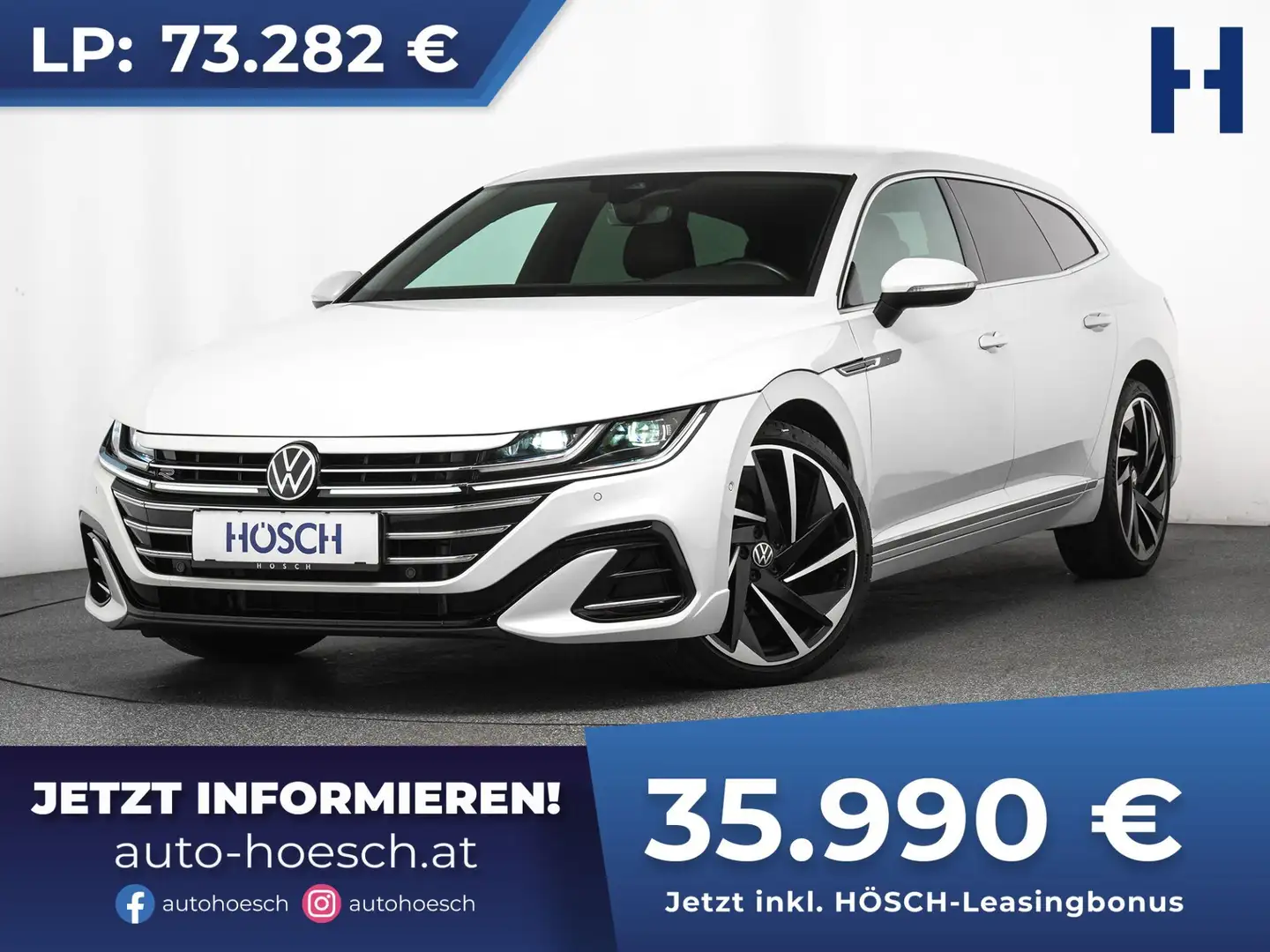 Volkswagen Arteon SB TDI 4M R-Line 20" DCC AHK H&K R-KAM Weiß - 1