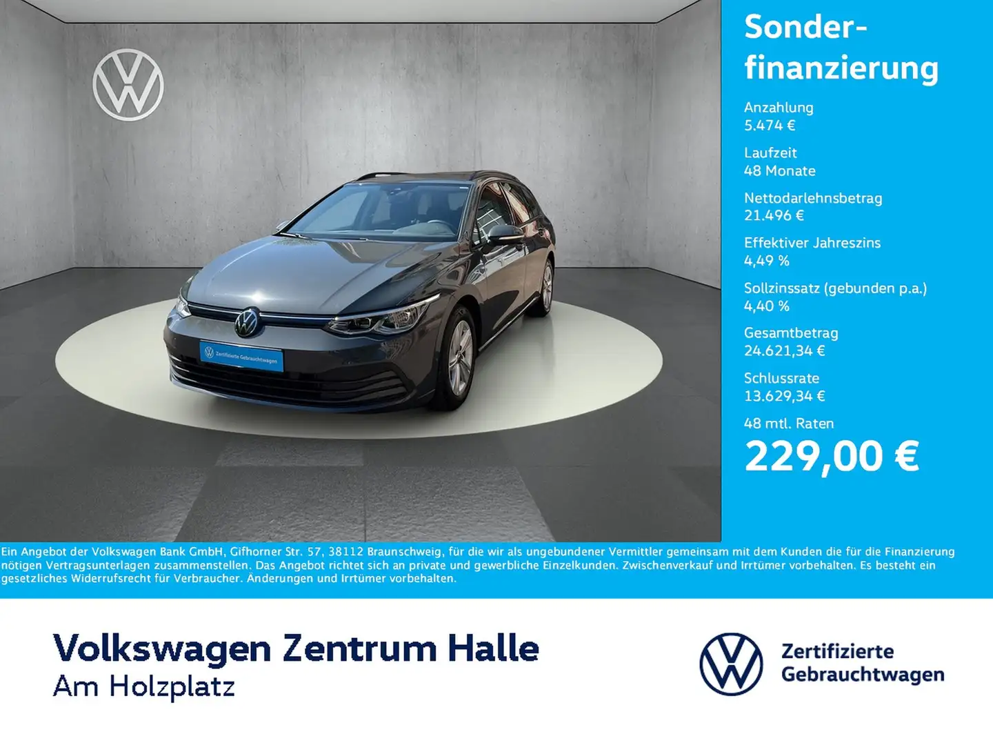 Volkswagen Golf Variant VIII 1,5 l eTSI OPF Life DSG Grijs - 1
