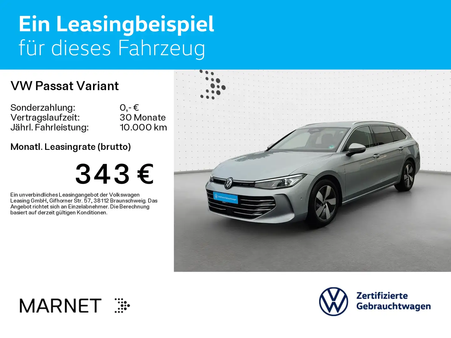 Volkswagen Passat Variant 2.0 TDI DSG Elegance*Navi*AHK*IQ- Silber - 2