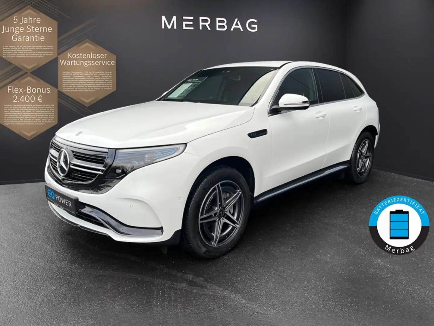 Mercedes-Benz EQC 400 4M *AMG Line AHK Memory Kamera MBeam Weiß - 1