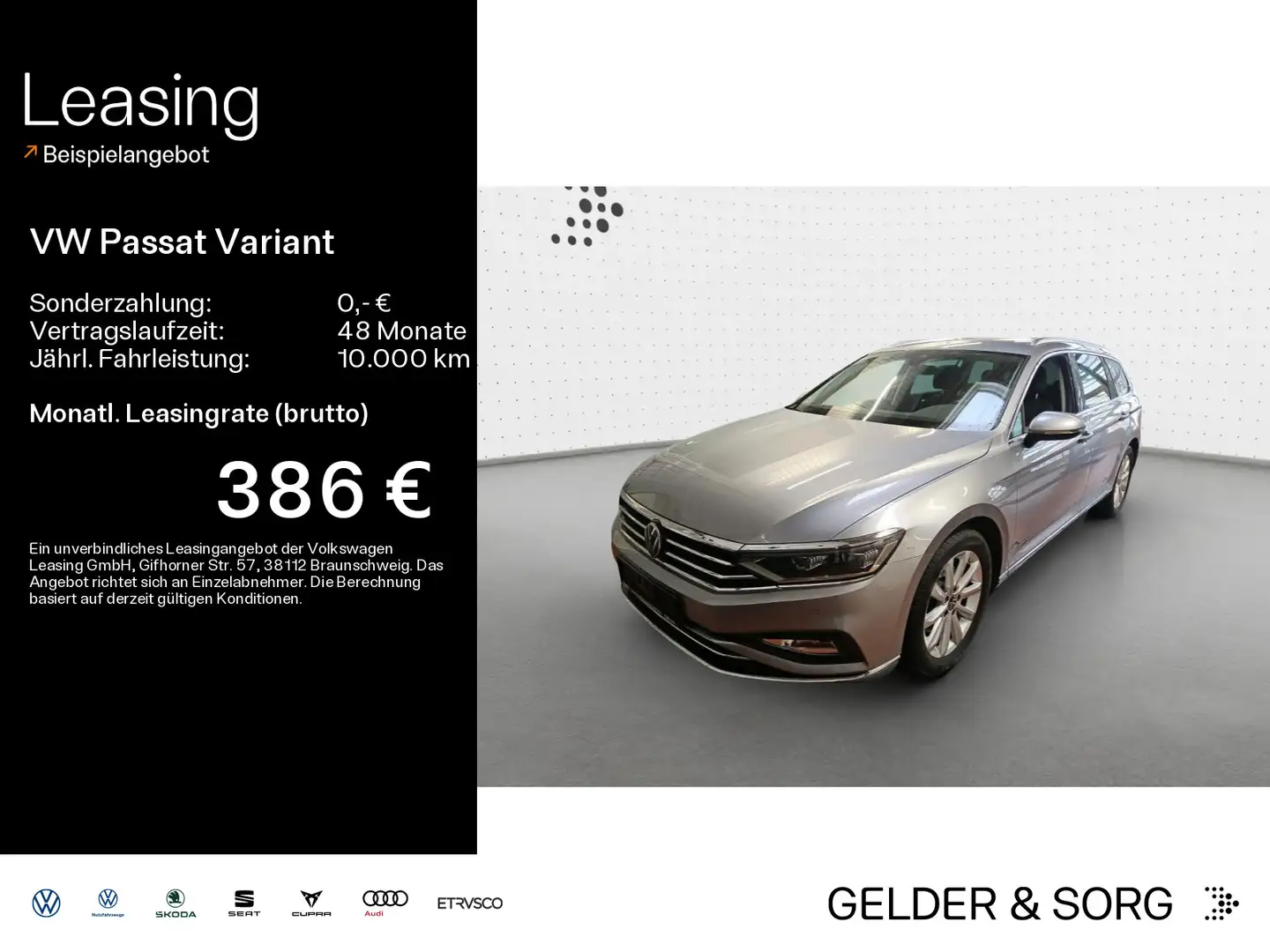 Volkswagen Passat Variant Elegance 2.0 TDI Matrix*RFK*AHK Silber - 1