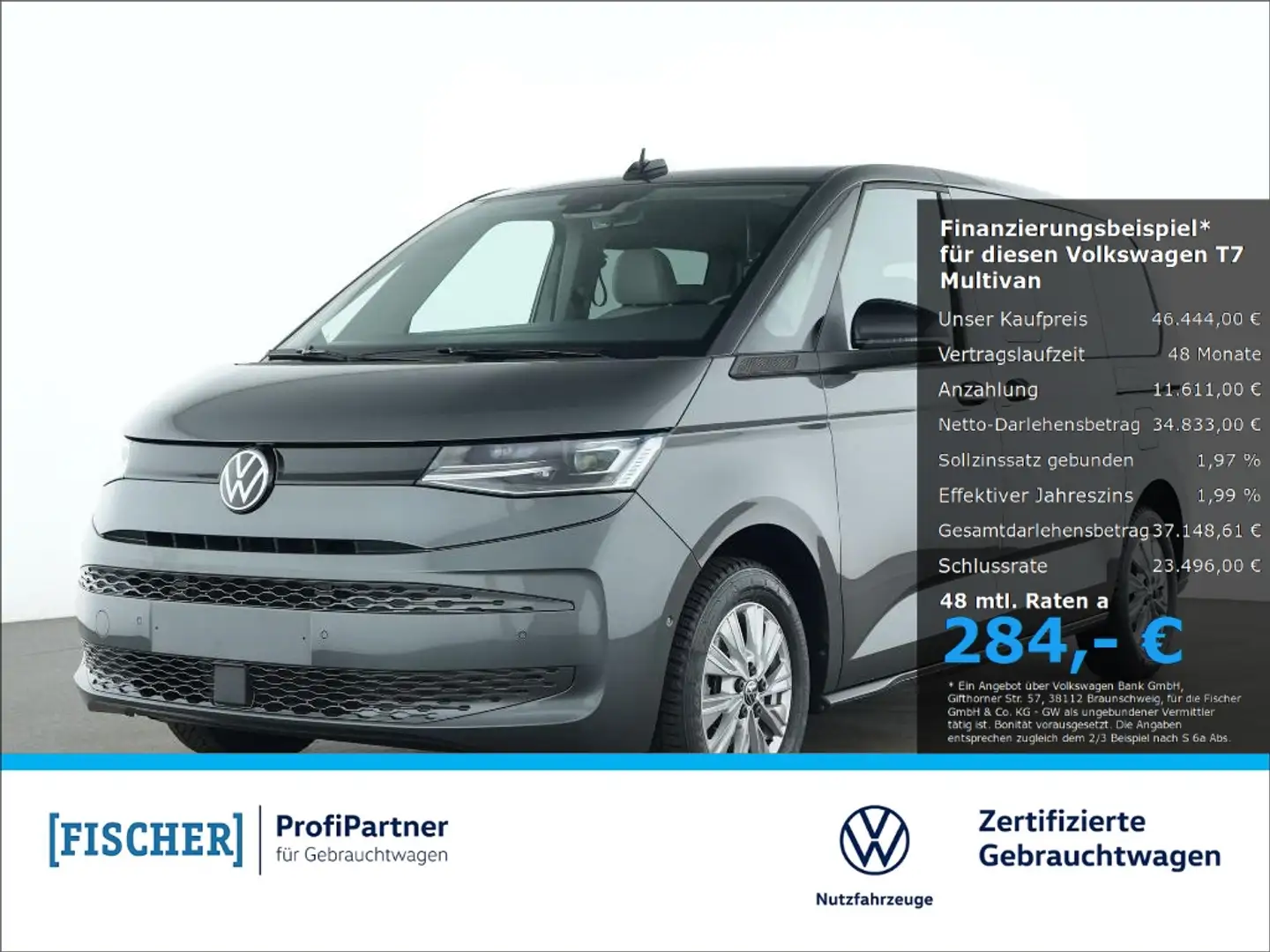 Volkswagen T7 Multivan 2.0TDI DSG kurz KÜ Matrix Navi EasyOpen ParkAssist Gris - 1