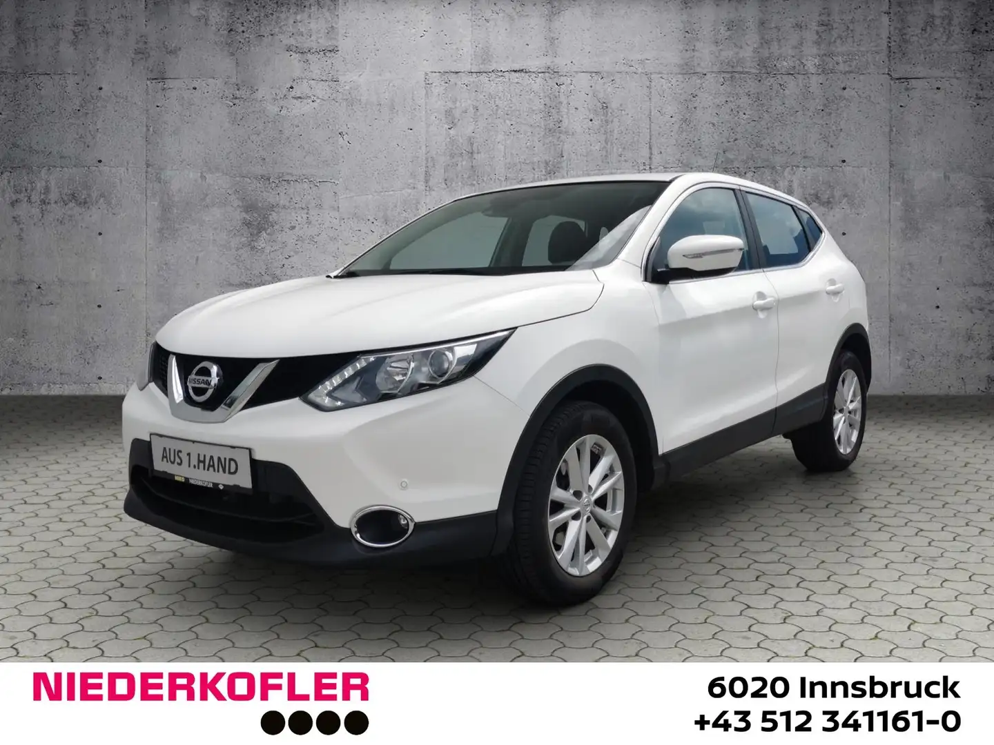 Nissan Qashqai 1,2 DIG-T Acenta Navi 1.Hand Weiß - 1