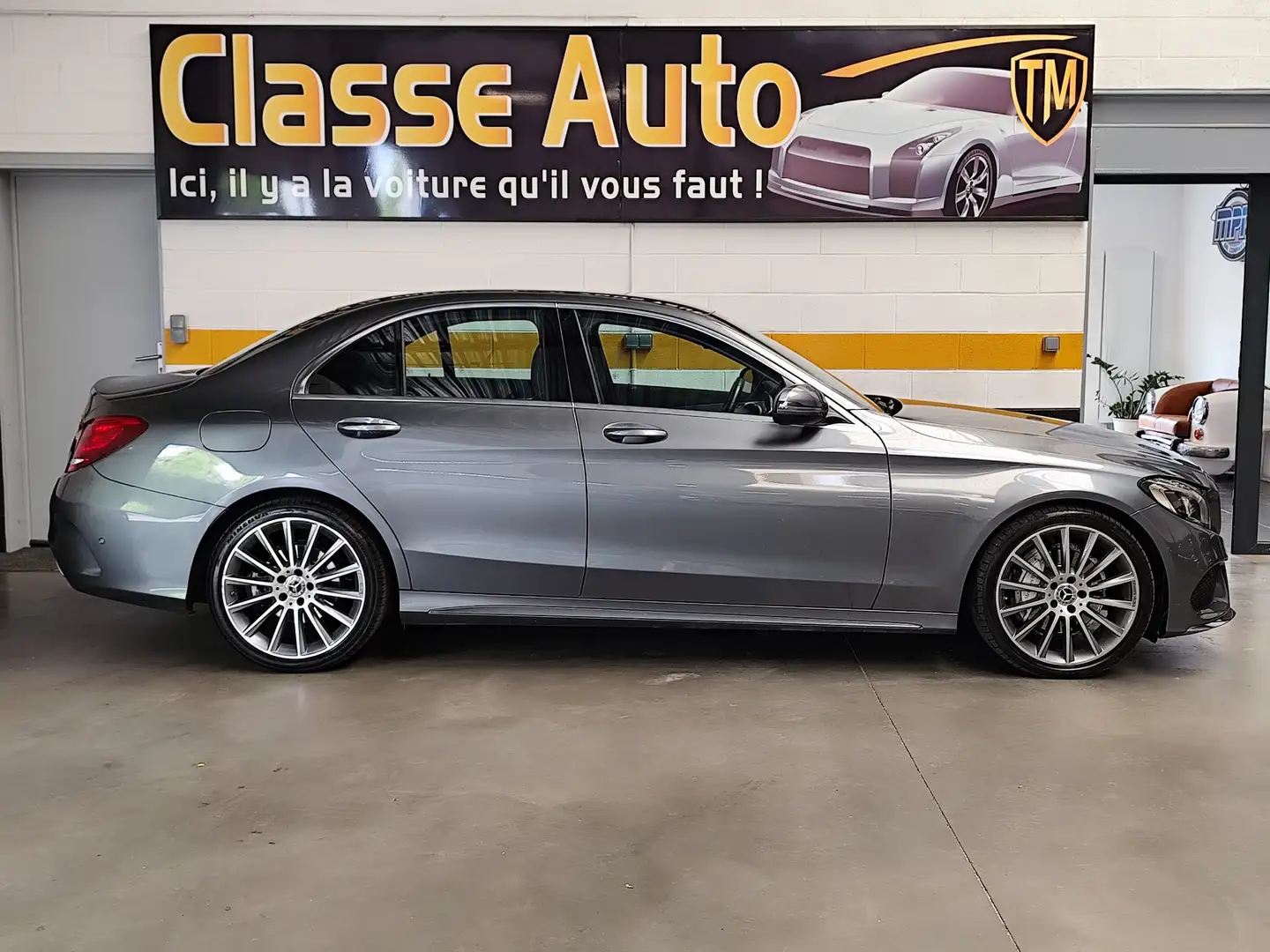 Mercedes-Benz C 180 d AMG Line Garantie 12 mois Gris - 2