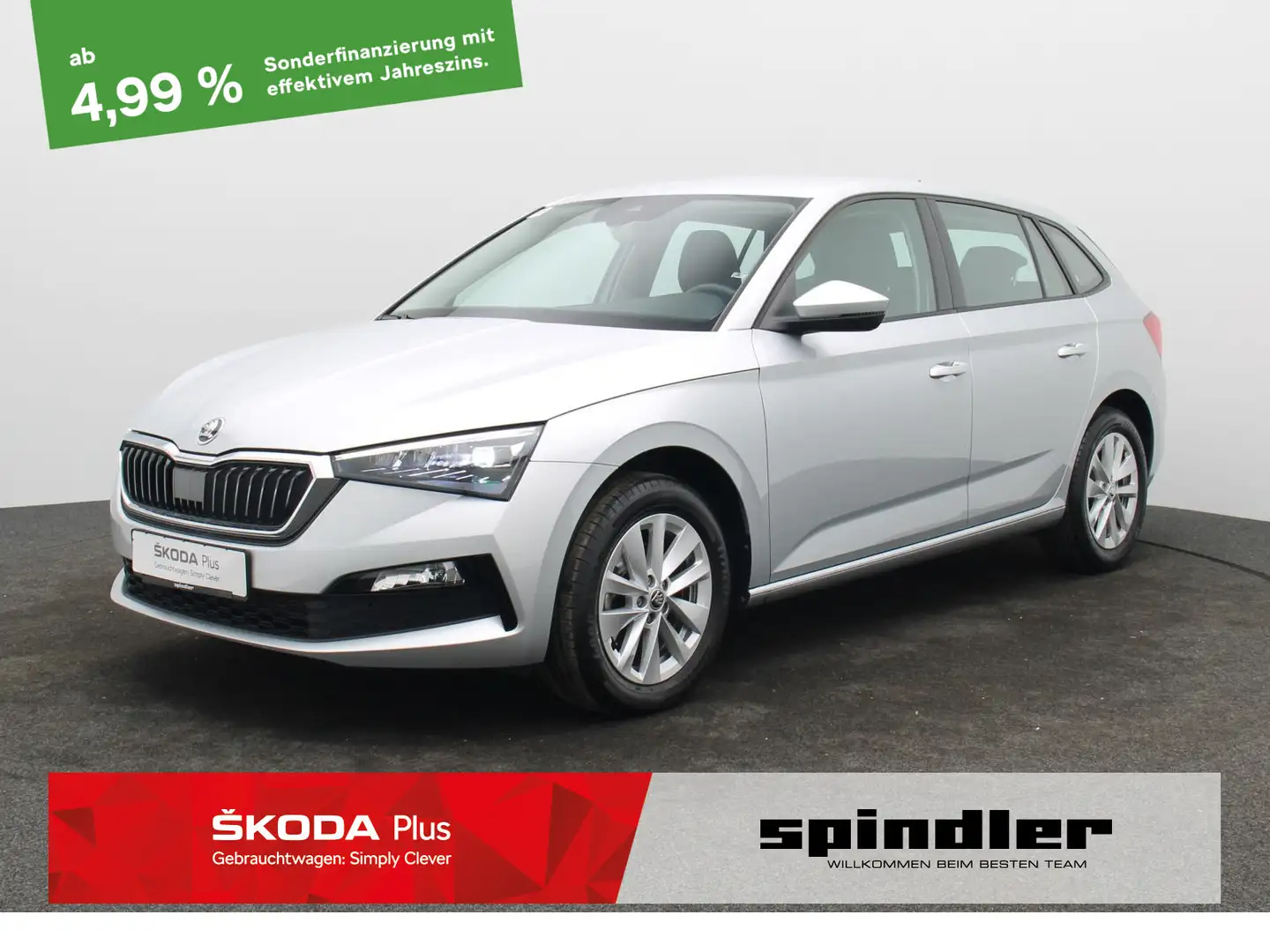 Skoda Scala Selection 1.5TSI DSG / Navi, SmartLink,LED Zilver - 1