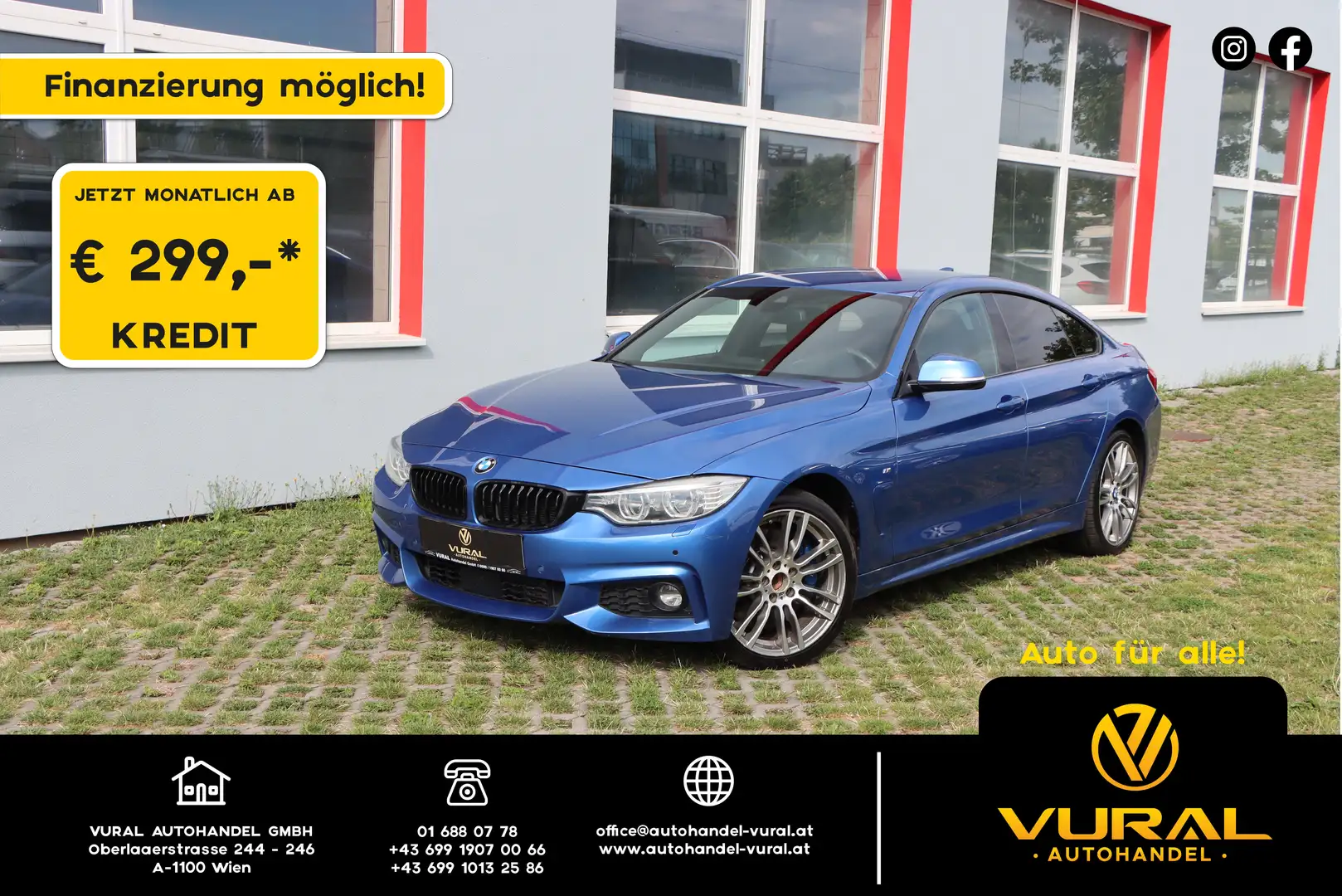 BMW 435 d xDrive Gran Coupe M-Paket | LED | Head-UP |LEDER Blau - 1