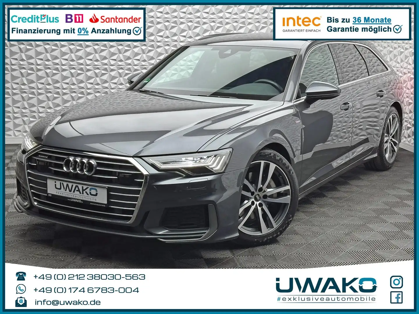 Audi A6 45 TDI QUA/S-LINE PLUS/MATRIX/AHK/ACC/VIRTUAL Gris - 1