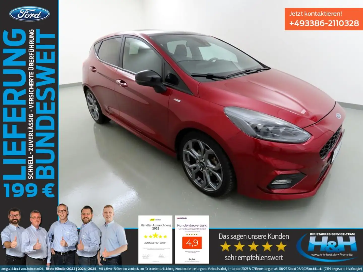 Ford Fiesta 1.0 M-Hybrid ST-Line Pano+LED+iACC+Kamera Rouge - 2